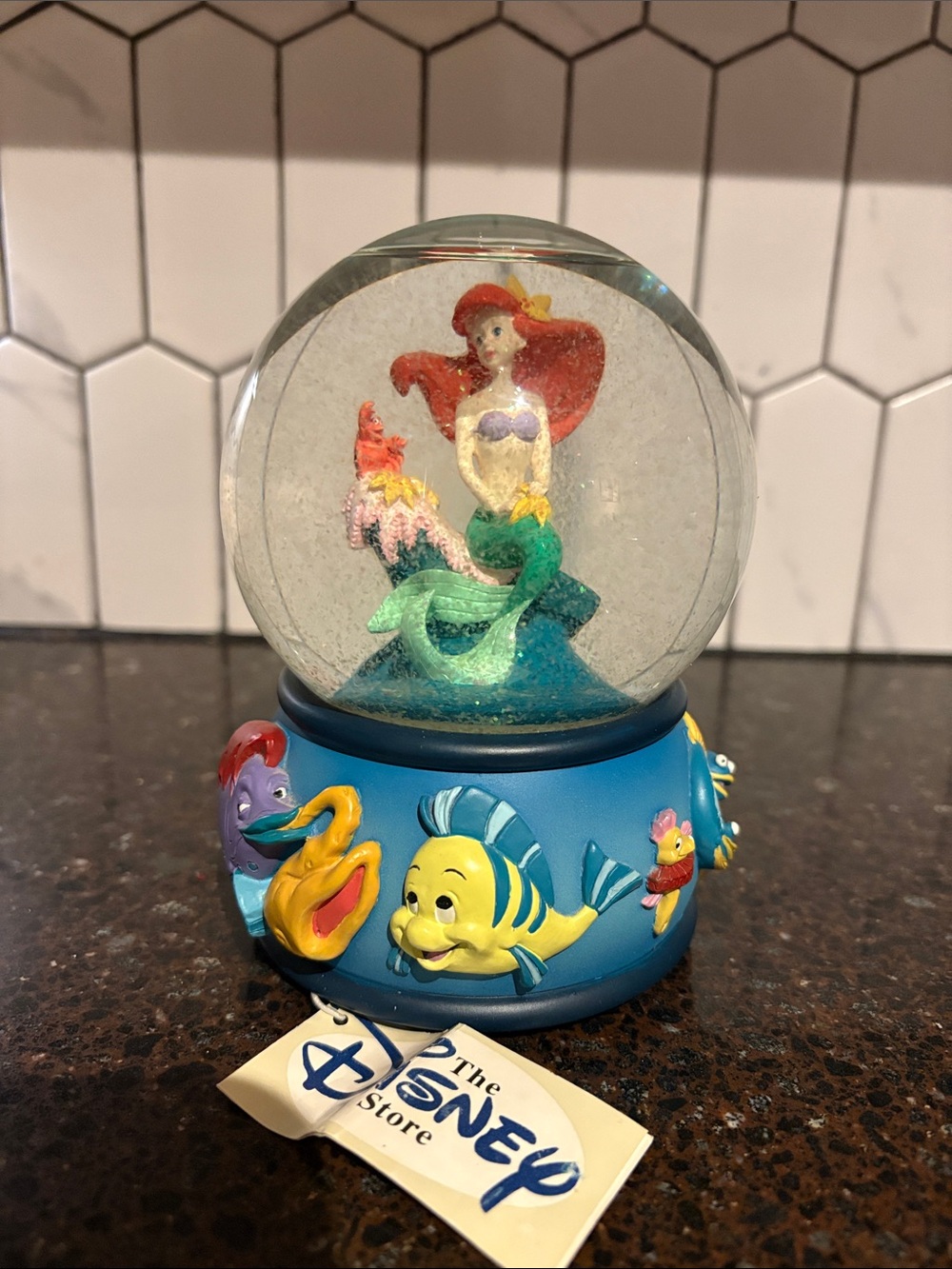 Disney The Little Mermaid Ariel Snow Globe - Blue, Red, Green, Yellow